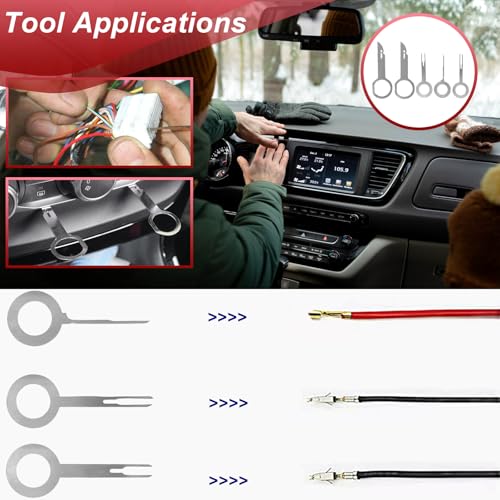 Image of Doaho 19Pcs Car Trim Removal Tool,Auto Clip Pliers Fastener Remover Set,Pry Tool Repair Kit,Fastener Clips Removal Car Tool for Panel,Audio, Dash, Window,Clip and Upholstery with Storage Bag