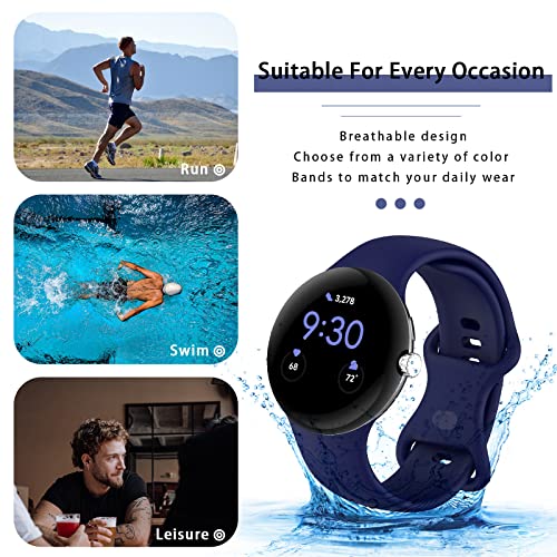 Image of Band Compatible with Google Pixel Watch Soft Silicone Sport Watch Bands Replacement Watch Strap Bracelet for Google Pixel Watch Smartwatch Accessories