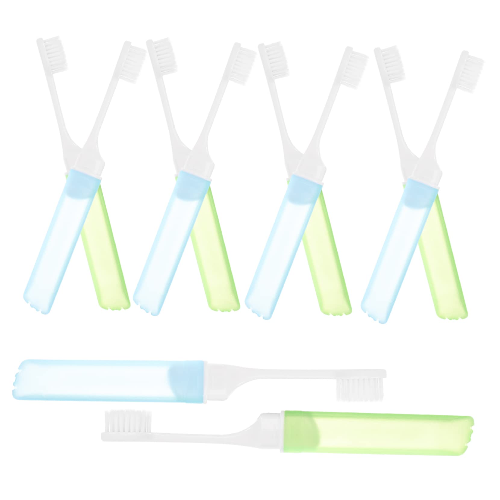 PACKOVE 30piezas Cepillos De Dientes Plegables De Cerdas Para Viaje Portátiles y Compactos Perfectos Para Camping y Negocios