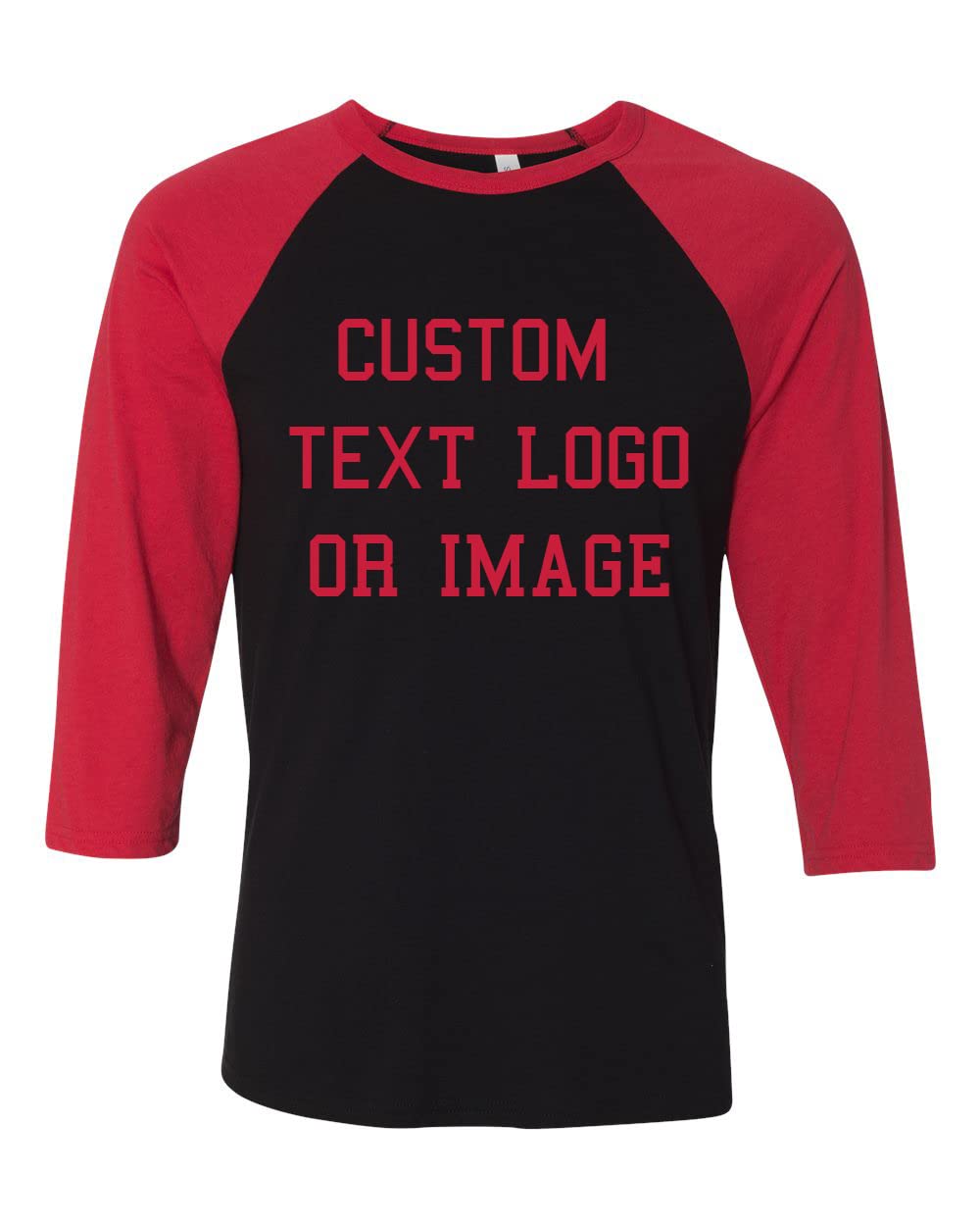 INK STITCH Custom Unisex Deisgn Your Own 3/4 Sleeve Baseball Tshirts Tees