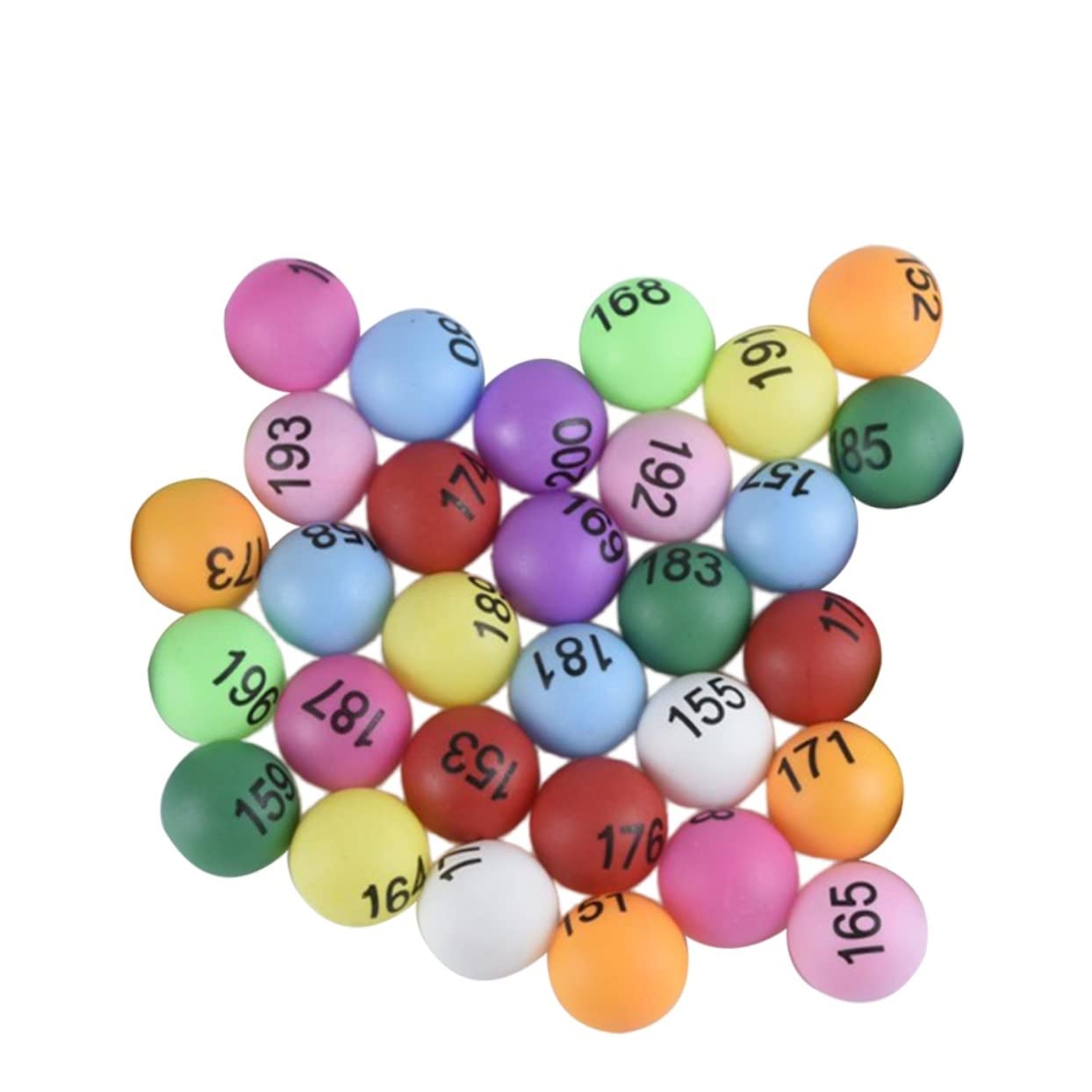 GANAZONO 100pcs Mixed Color Table Tennis Printed Pong for Game Party Decoration for Entertainment Arts and Draw Activities Pp Material