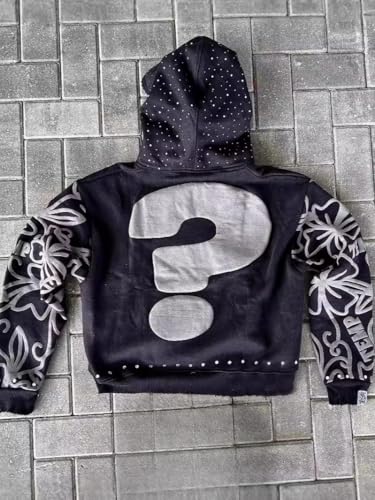 Y2k Hoodies Grunge Graphic Zip Up Hoodies Puff Print Hoodie Y2k Jacket Unisex Aesthetic Sweatshirts Streetwear3