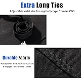 QeeLink Work Apron with 10 Tool Pockets, Woodworking Fireproof Canvas Apron for Carpenter, Adjustable M to XXXL Cross back Tools Apron, Black - Image 4