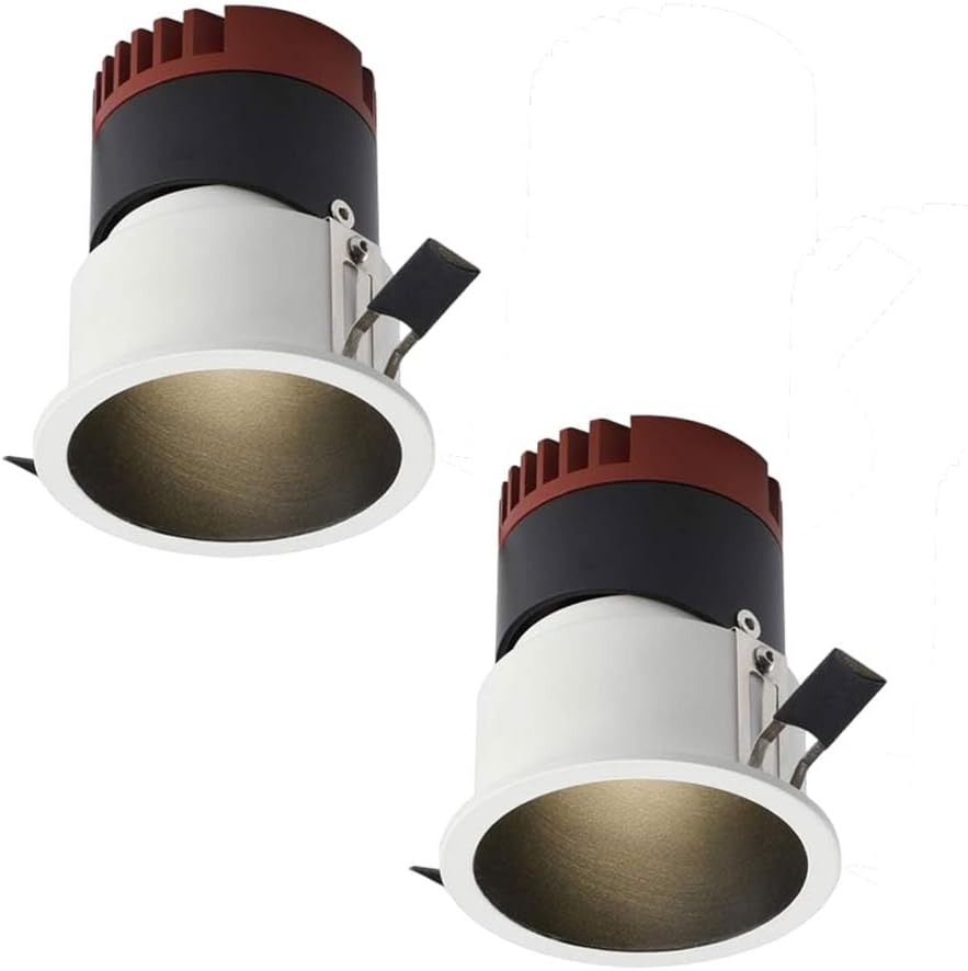 Retrofit LED Recessed Lighting 2 Pack 3.1 Inch White Retrofit Recessed Can Lights, Baffle Trim, 3CCT Switchable 3000k-6000k Dimmable Downlights,