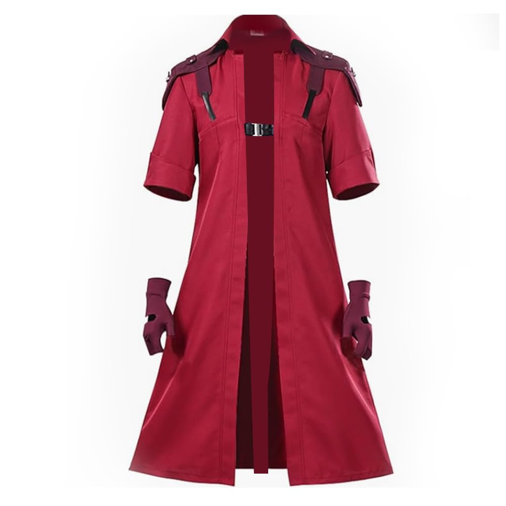 Men’s Devil Dante Cosplay Costume Adult Red Jacket Suit Halloween Cosplay Outfit Large