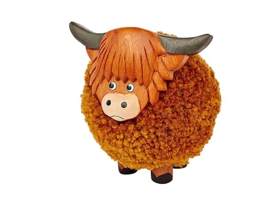 Scottish Highland Cow Pom Pom Ornament