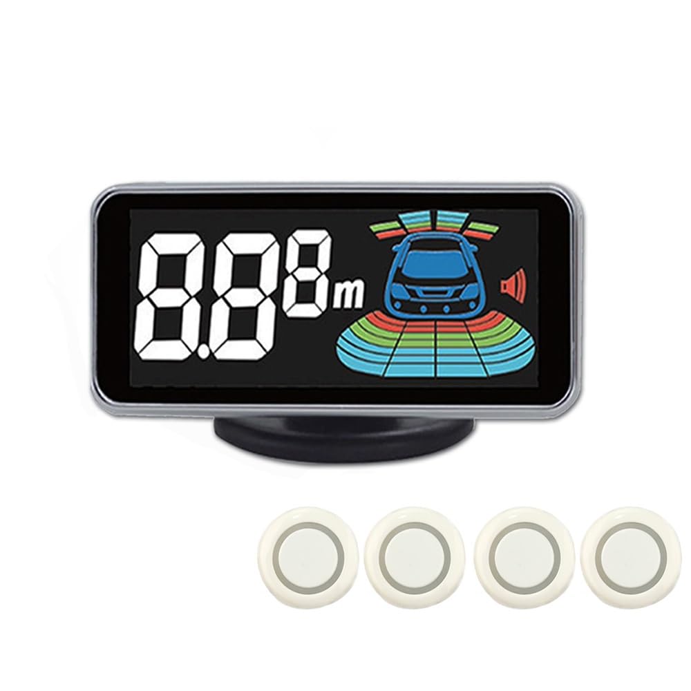 estacionamiento PDC para Coche, Parktronic, LED, Radar de Marcha atrás, Kit de 6 sensores de estacionamiento, Monitor de Radar de estacionamiento para Coche, Detector con Pantalla retroiluminada