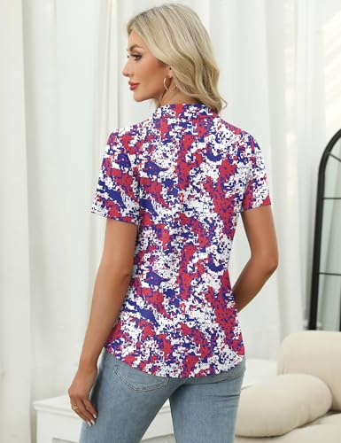 Image of LOMON Womens Golf Polo Shirts Summer Short Sleeve 1 /4 Zip Tops Moisture Wicking Casual Tennis Activewear with Pockets