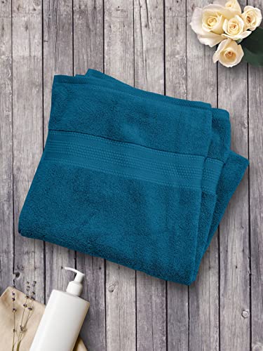 Image of Bombay Dyeing Super Ultrx Zero Twist Plain Dyed 650 GSM Cotton Bath Towel - Size 75cms x 150cms - Ultrx (Turquoise)