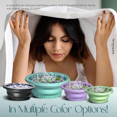 Image of Upgraded Ice Face Bowl for Skin Care, Foldable Ice Water Bowl for Facial Dip, Reusable Cooling Bowl for Spa, Cold Therapy Bath Bowl for Beauty, Portable Ice Facial Bowl for Daily Skincare (Purple)