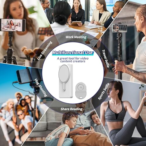 Image of Magnetic Selfie Monitor Screen for iPhone & Android, Vlog Selfie Monitor Screen with Wireless Screen Mirroring, Portable Mobile Monitor for Video Recording