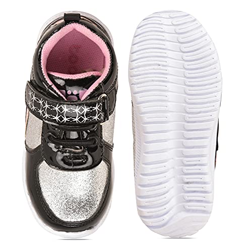 Image of Toothless Kids Girls Black Sports Shoes - 12 UK (TLPGSP2991)