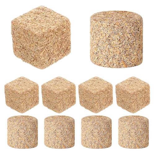 8 Stück Mini Strohballen Heuballen Ladhausstil Heu Futterset...