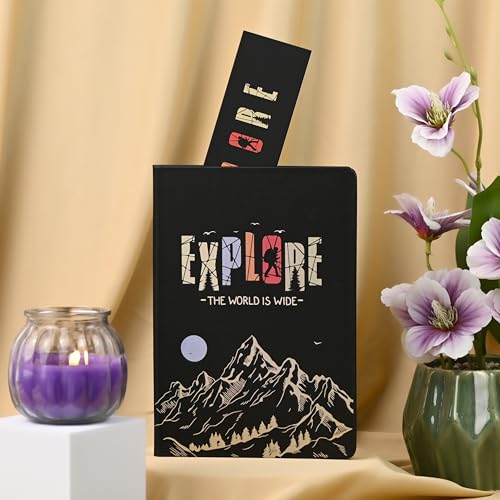 Image of Articious Notebook Set, Premium Hardcover Journal, Bookmark and Matching Box |192 Ruled Pages, 80 GSM | A5 Ruled Writing Notebook for Girls, School & Office | Explore