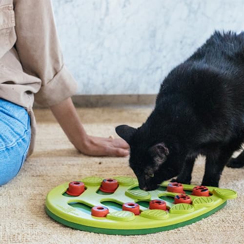 Catstages Nina Ottosson Interaktives Katzenspielzeug & Leckerli-Spender - Intelligenzspielzeug zur Selbstbeschäftigung, Fummelbrett für Katzen, langsames Fressen & Beschäftigung gegen Langeweile