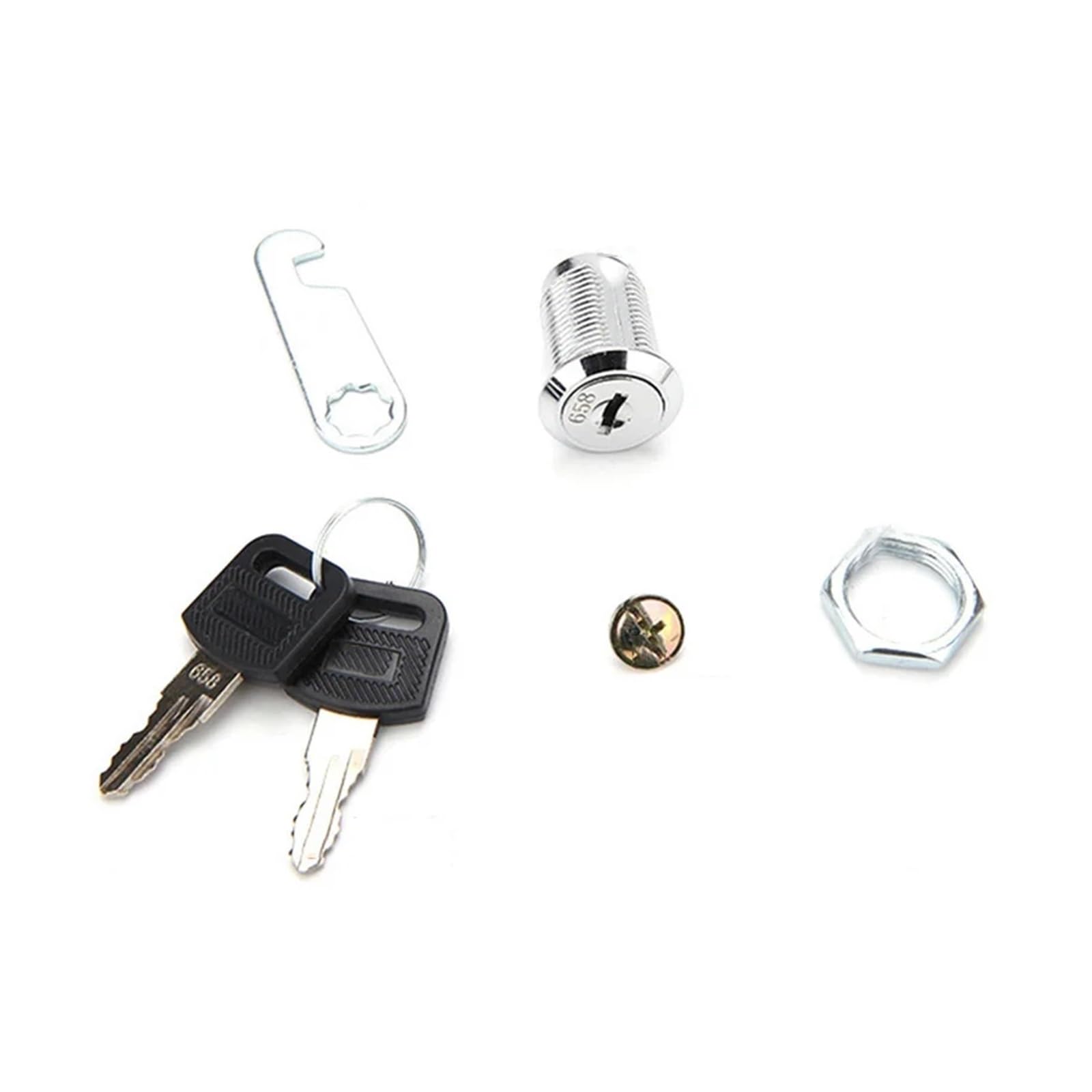 Drawer Lock Cylinder, Tubular Cam Cylinder Lock Silver(Silver 25mm)