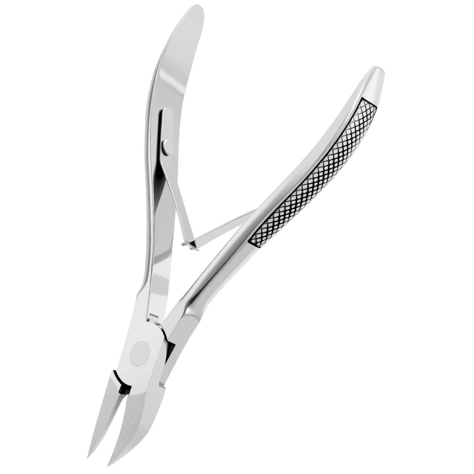 Beugo Pince Coupe Ongles, Pinces à Ongle Incarné en Acier Inoxydable Professionnelle avec Capuchon en Plastique Ciseaux à Cuticules pour Couper les Ongles Épais（B）
