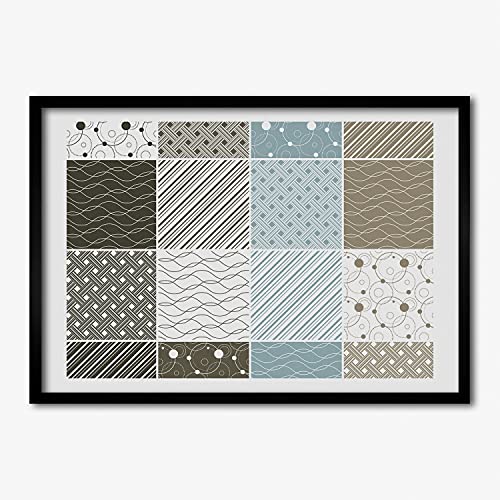 Tableau cadre en bois géométrique pour illuminer le mur de votre salon