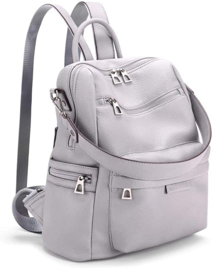 jaisom Stylish Women's Fashion Backpack Purses Multipurpose Design Handbags and Shoulder Bag (Buzz grey_BZ)-picture-42