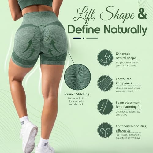 Image of Shoppy Villa Women's Yoga Shorts Spandex|Shapewear Shorts for Women |High Waisted Booty Scrunch Shorts| Workout Shorts for Women