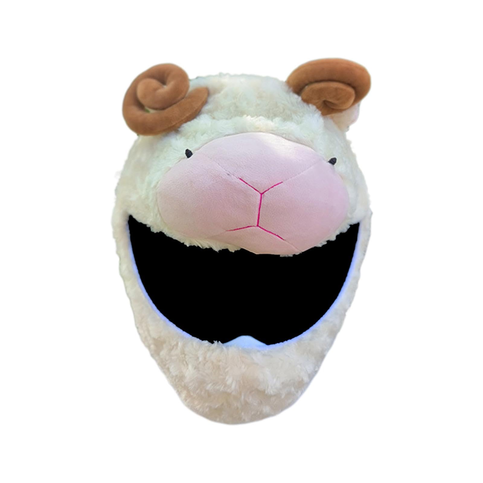 Funda casco de peluche universal con diseño de oveja cálida 4