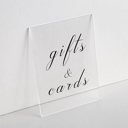 Miniatura 45 de UNIQOOO Paquete de 6 letreros acrílicos esmerilados en blanco para mesa de boda, 11 x 14 pulgadas, hoja acrílica para soporte de números de mesa