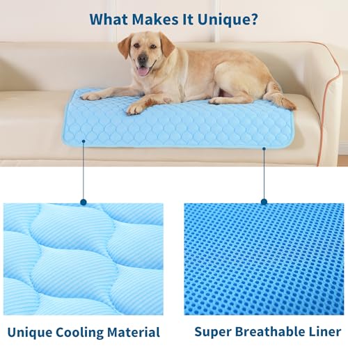 MARUNDA-Dog-Cooling-Mat-Breathable-Washable-Cooling-Pad-for-Dog-Portable-Pet-Cooling-Mat-for-Outdoor-Provide-Comfortable-and-Cooling-Mat-in-Summer - Cucciolini Doodles   MARUNDA-Dog-Cooling-Mat-Breathable-Washable-Cooling-Pad-for-Dog-Portable-Pet-Cooling-Mat-for-Outdoor-Provide-Comfortable-and-Cooling-Mat-in-Summer