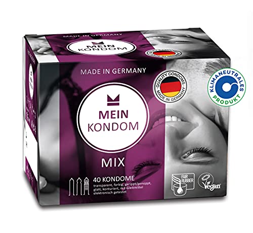 MEIN KONDOM Mezcla de cajas 40s Condones Fair & Vegan - Made in Germany