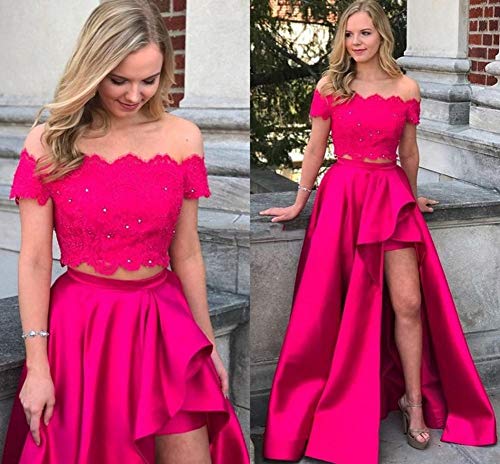 Honeydress Women's Long Satin Side Split Skirt A-line Prom Party Skirt with Pockets2