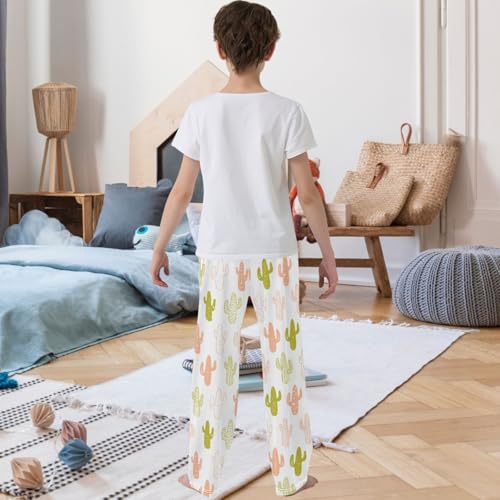 Boy's Pants Cactus Tribal Boho Jogger Pants Elastic Waist Long Bottoms Trousers with Pockets 6-14 Years3