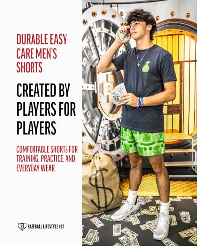 BL101 Adult Bag Chaser Baseball Mesh Shorts for Men - Green, M - image 6