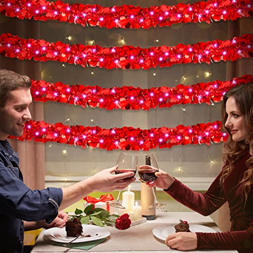 Guirnaldas navideñas Chuangdi espumosas de pino artificial para árbol y hogar 7