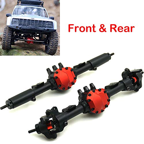 CNC Aluminum Front Axle Rear Axle for AXIAL SCX10 II AX90046 1/10 RC Crawler (Front &Rear Axle)