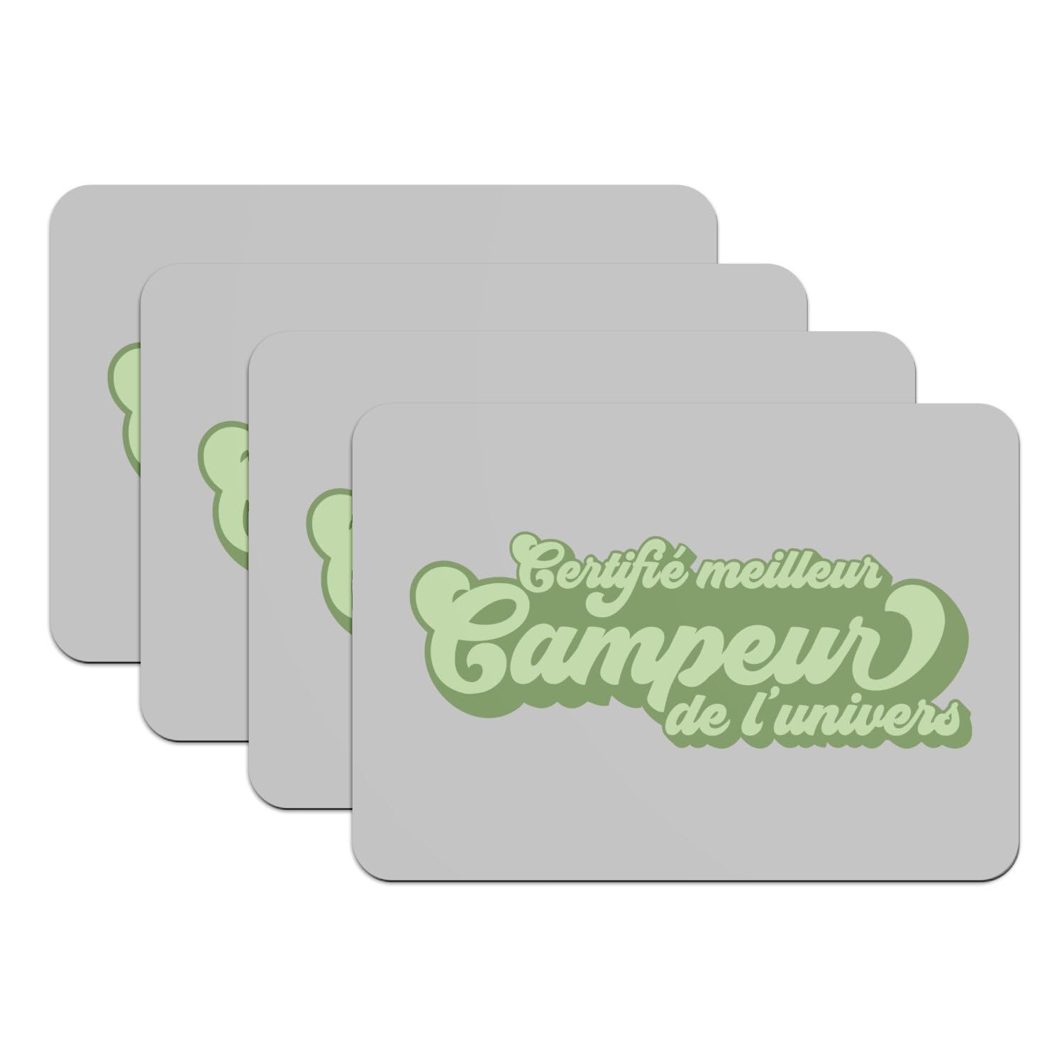 Set de table caoutchouc gris antidérapant grand format