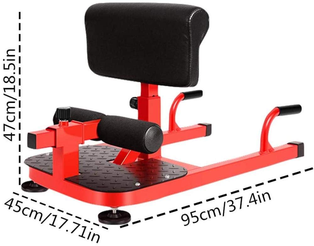 Machine Sissy Squat Gorilla Sports - Noir - Charge 150kg - Réglable - Pour Cuisses Et Fessiers