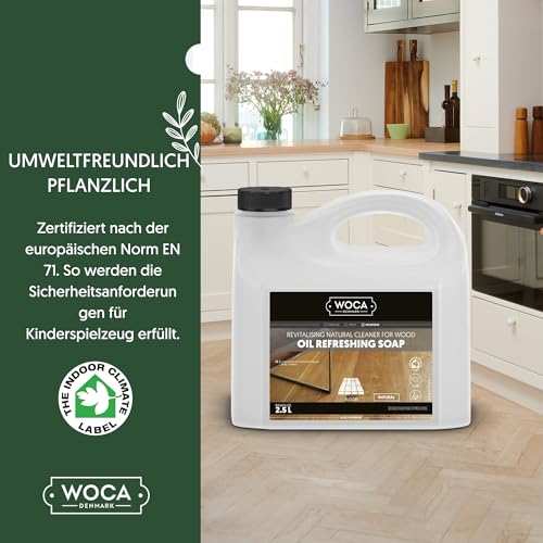 WOCA Denmark Oil Refreshing Soap (Öl-Refresher) Weiß 2,5L – Konzentrierte Pflege für geöltes/gewachstes Holz.
