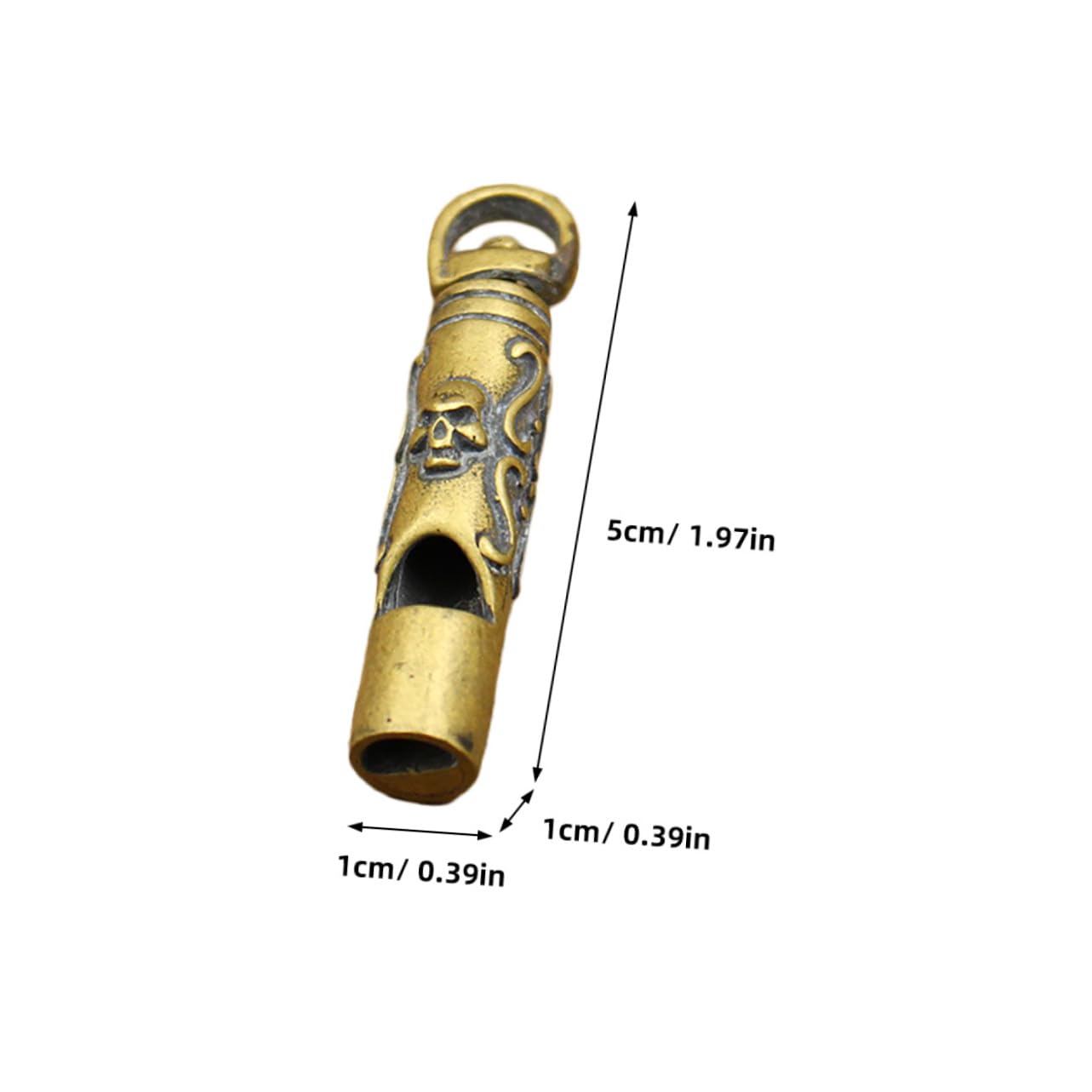GOOHOCHY Portable Copper Whistle Skull Design Sports Whistle for Hiking Self and Emergency Situations Durable Decorative for Referees Teachers and Pet Training