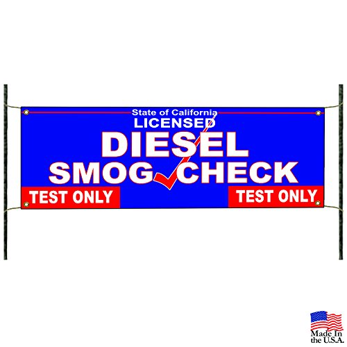 Diesel Smog Check Licensed Test Only State of California Banner