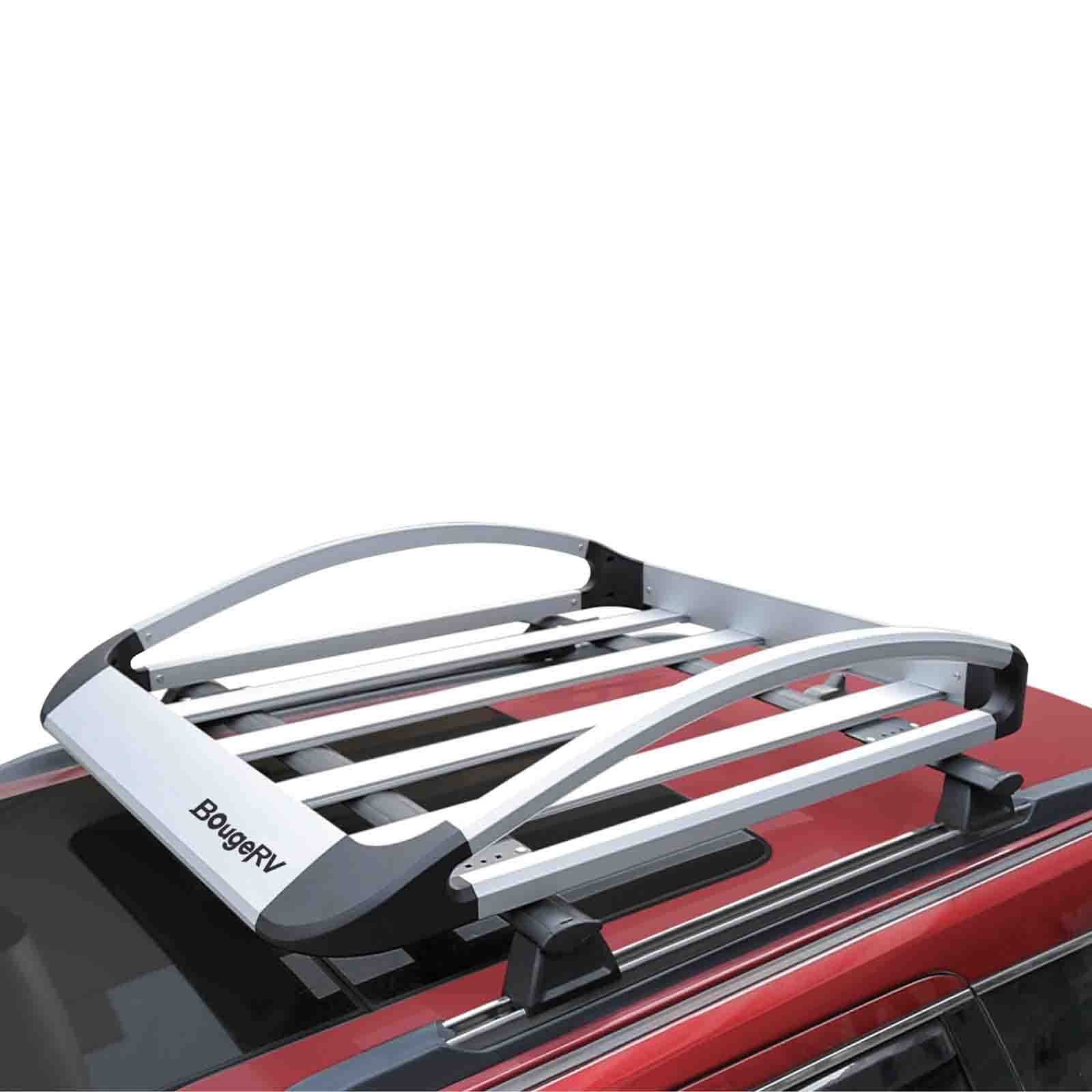 BougeRV AntiRust Aluminum Roof Basket 47''x40''x8‘' Lightweight