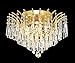 Elegant Lighting Victoria Collection 8032F16G/EC 6-Light Flush Mount with Elegant Cut Crystals, Gold Finish