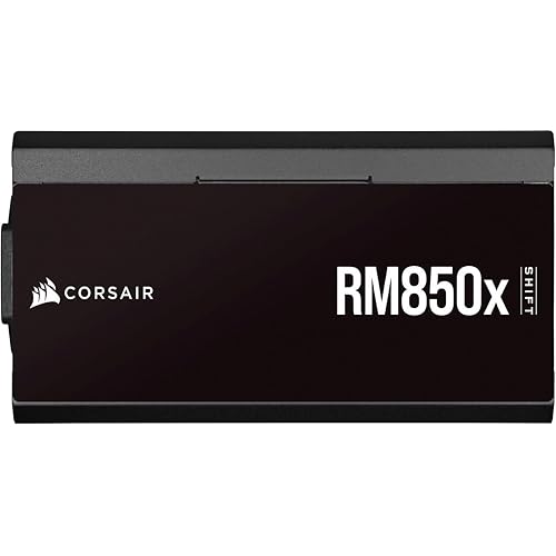 Corsair RM850x Shift Fully Modular ATX Power Supply - 80 Plus Gold - ATX 3.0 - PCIe 5.0 - Zero RPM - Modular Side Interface - Black (Renewed)