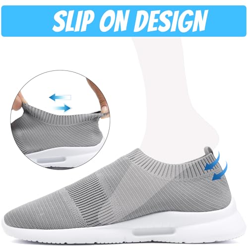Image of Men's Running Shoes Lightweight Breathable Athletic Sneakers Non Slip Comfortable Walking Tennis Shoes for Gym Workout