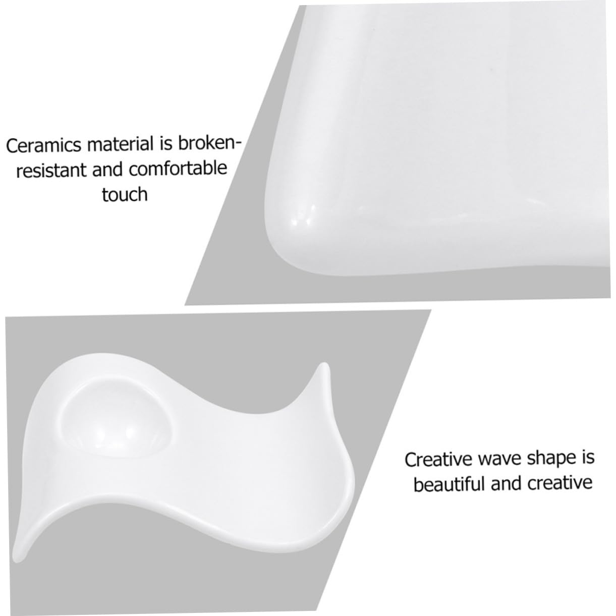 UKCOCO 6 Coquetiers en Céramique Blanc pour Servir Mini Apéritifs, Faciles à Nettoyer, Lot de 6 Pièces Design Moderne et Élégant