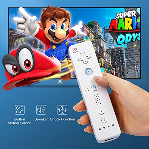 Y-Team Wii Remote Controller, Wireless Remote Gamepad Controller For Nintend Wii And Wii U,With Silicone Case (No Motion Plus)-White #TOP4