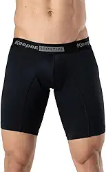 Kit 5 cuecas boxer long leg longa anti assadura esportiva academia corrida treino microfibra (G (46/48), 2 Preto/2 Marinho/1 Chumbo)