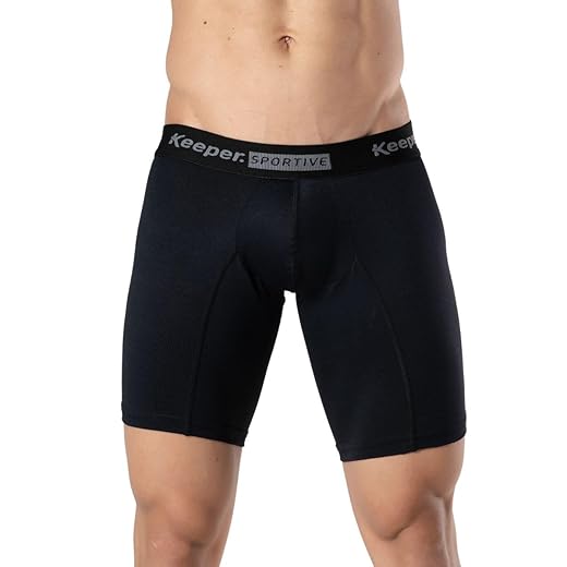 Kit 5 cuecas boxer long leg longa anti assadura esportiva academia corrida treino microfibra (G (46/48), 2 Preto/2 Marinho/1 Chumbo)