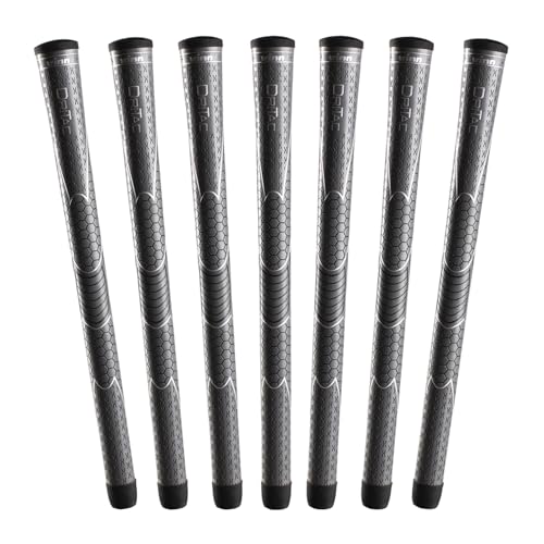 Winn DriTac Golf Grip, Extended Length for Choke Down Distance Control, All-Weather Tackiness & Shock Absorption (Standard, 7 Pack)