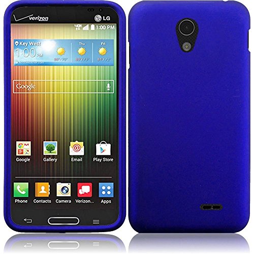 FastSun Hard Snap On Faceplate Protector Cover Phone Case for LG Lucid 3 VS-876 AS876 (Blue)