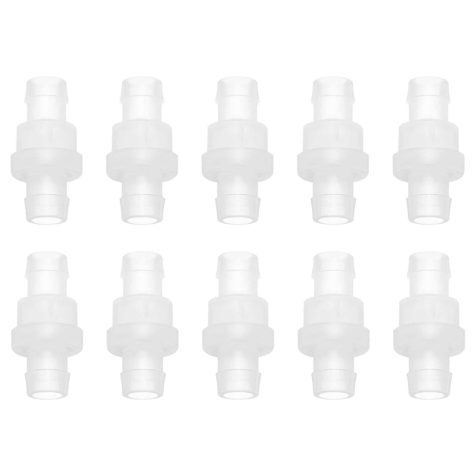QUARKZMAN 10pz Valvole di Non Ritorno, 1/2" (12mm) Dia Connettore a Tubo in Raggi Unidirezionale in Pp Plastica per Gas Liquido Aria Acqua Serbatoio Pompa