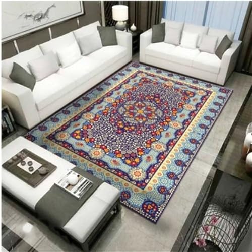 Alfombra infantil lavable roja de 120x180 cm con diseño floral para salón y suelo de niños 2